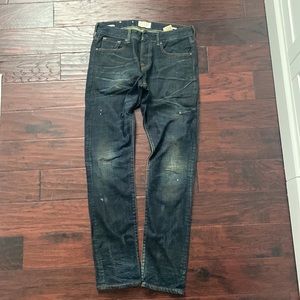 Scotch and Soda Mens Ralston Jeans 29x32 Dark Distressed paint splatter design